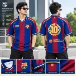 Premium Barça Jersey Boxfit Polo Drop Shoulder